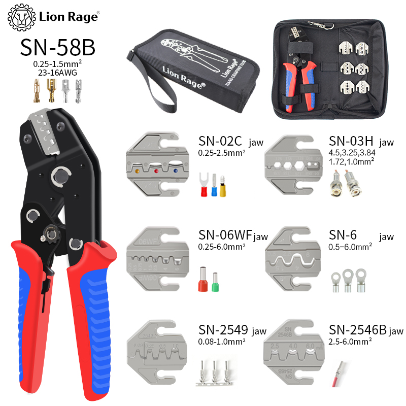 Automatic Wire Stripper Cutter - Ratchet Crimping Tool SN-58B Pliers Kit