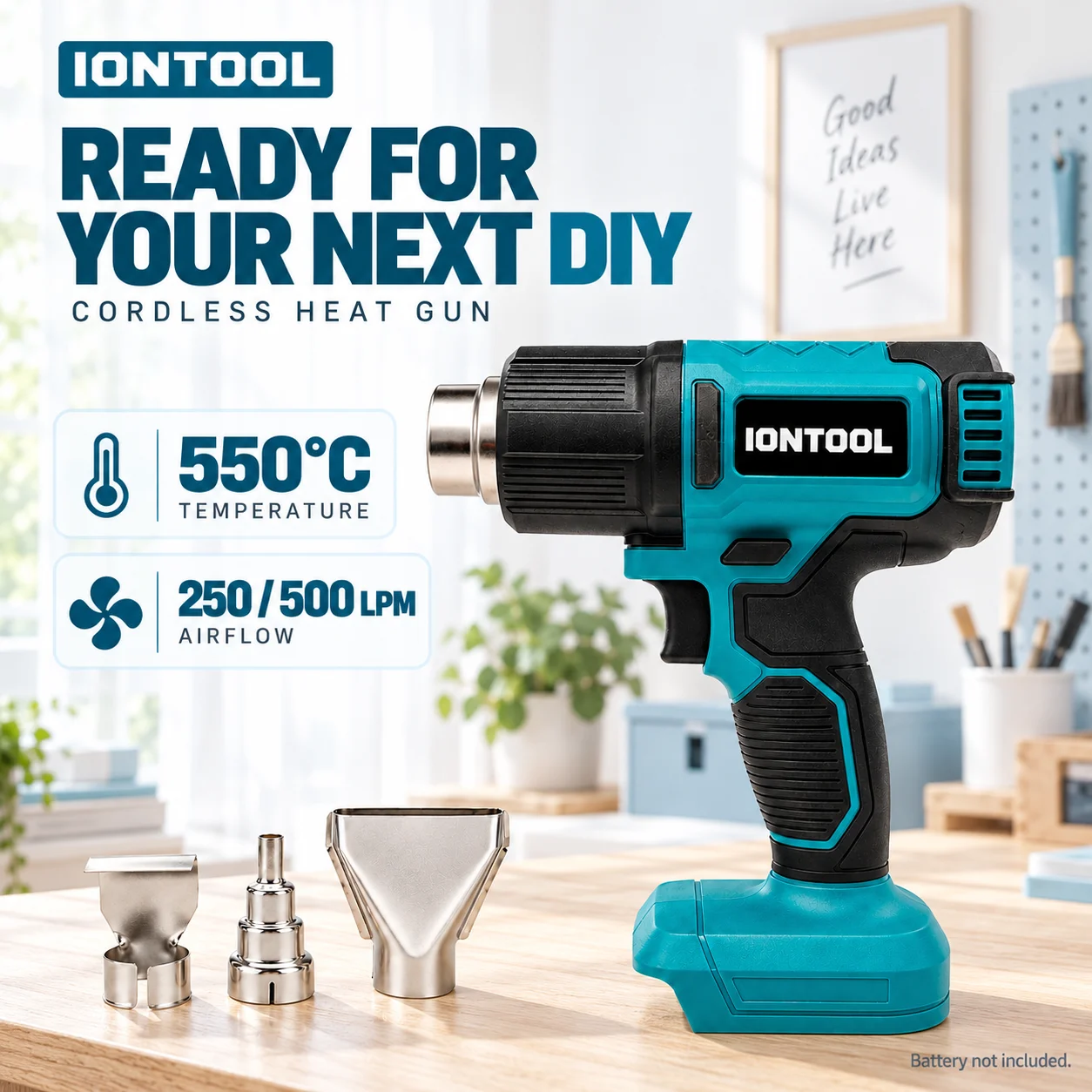 IONTOOL 550℃ Dual-Speed Compac - đánh giá và giá Cordless Heat Gun For Shrink Tubing