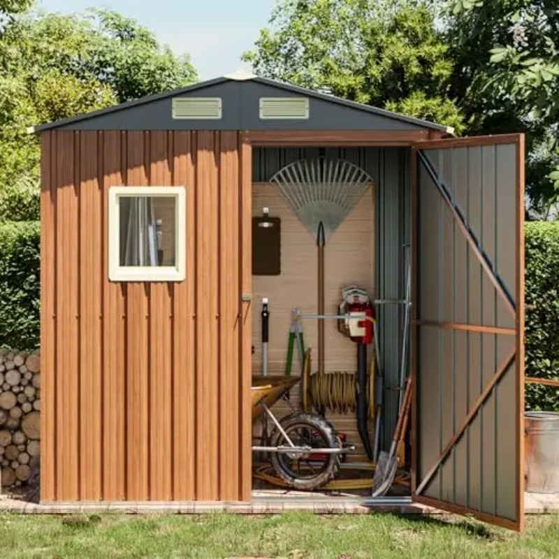 Outdoor Storage Shed 6x4 Ft, L - đánh giá và giá Garden Tools